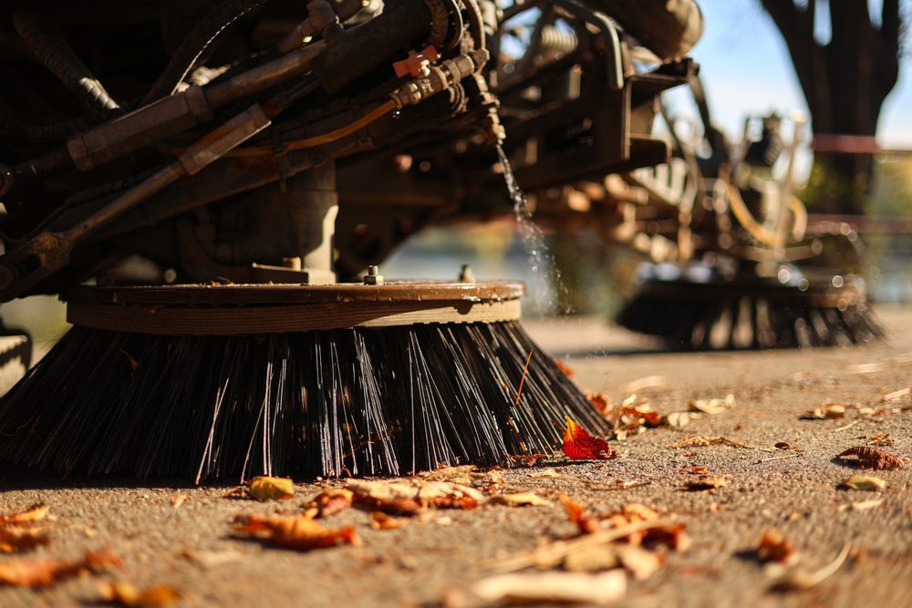 Commercial Lot Sweeping services in Edmonton and Calgary by LandSharx