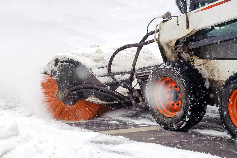Commercial Sidewalk Clearing by LandSharx Lawn and Snow