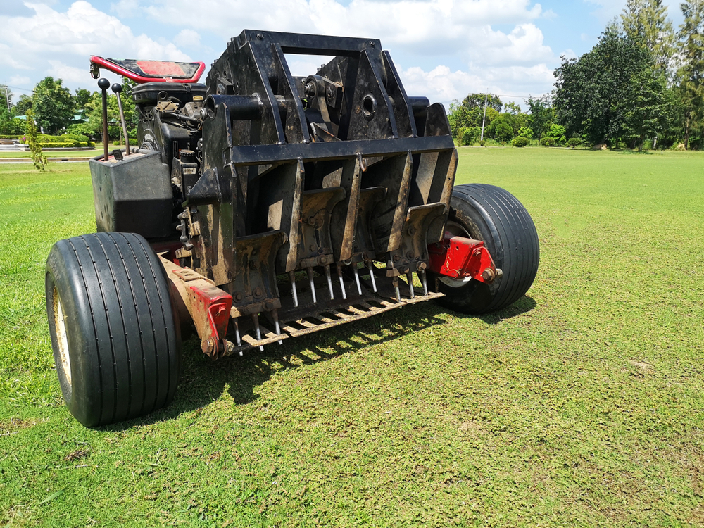 Commercial Lawn Aeration by LandSharx Lawn and Snow