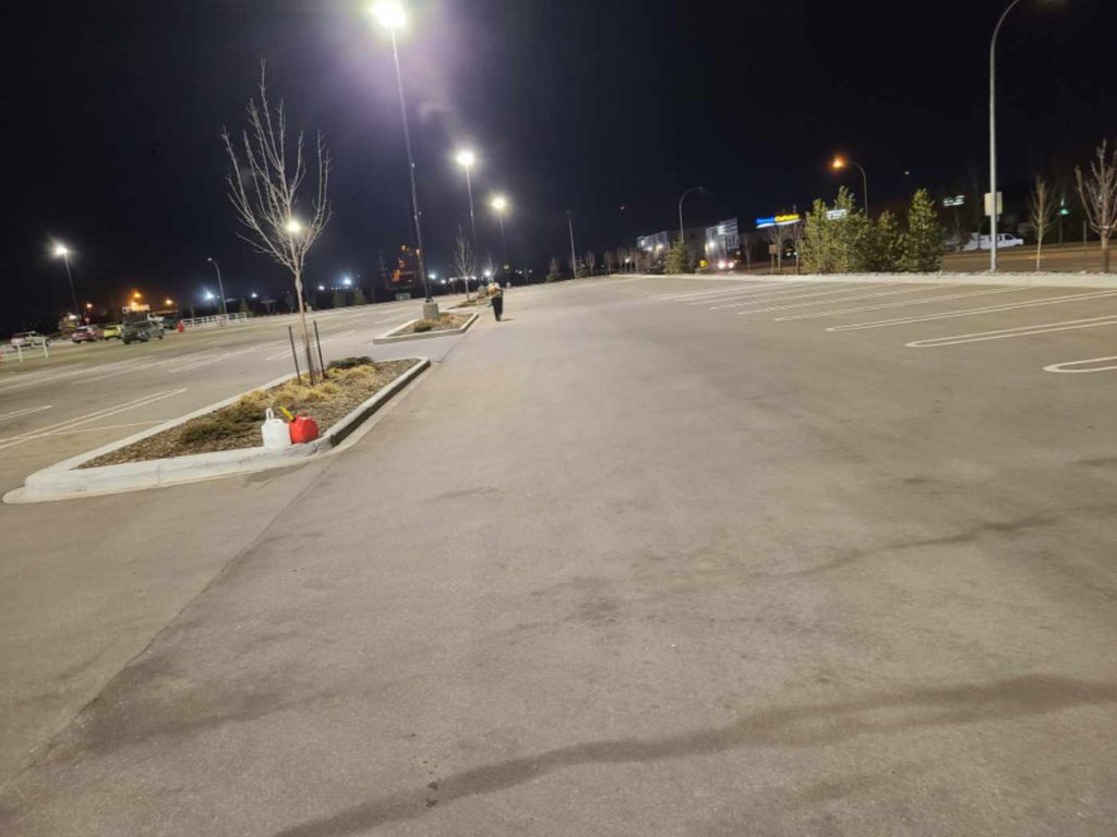 Parking lot sweeps in Edmonton
